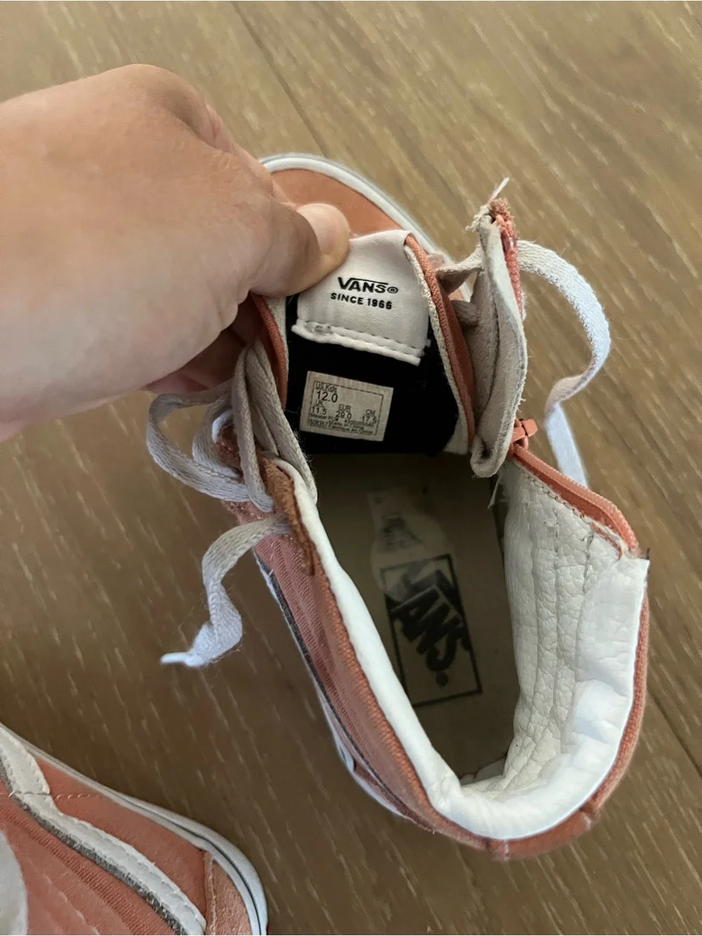 Vans Kids High-Top Sneakers in Coral